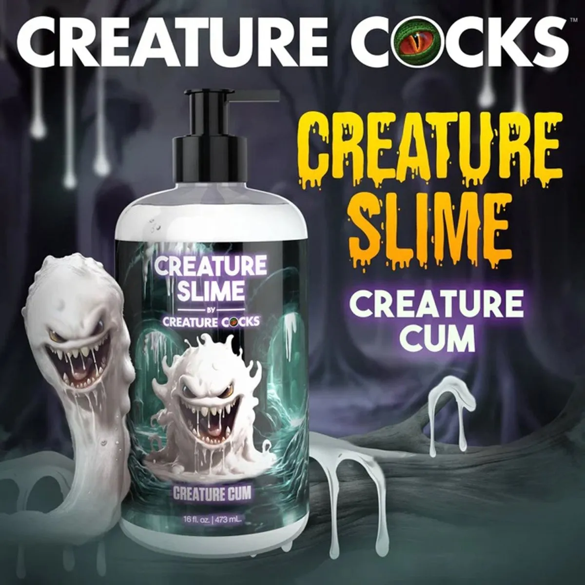 16oz Creature Slime Creature Cum Unscented Jizz - Lubricant - Clear