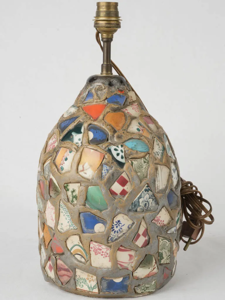 1950s Pique Assiette Mosaic Lamp