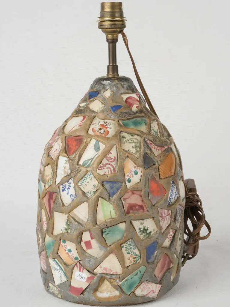 1950s Pique Assiette Mosaic Lamp