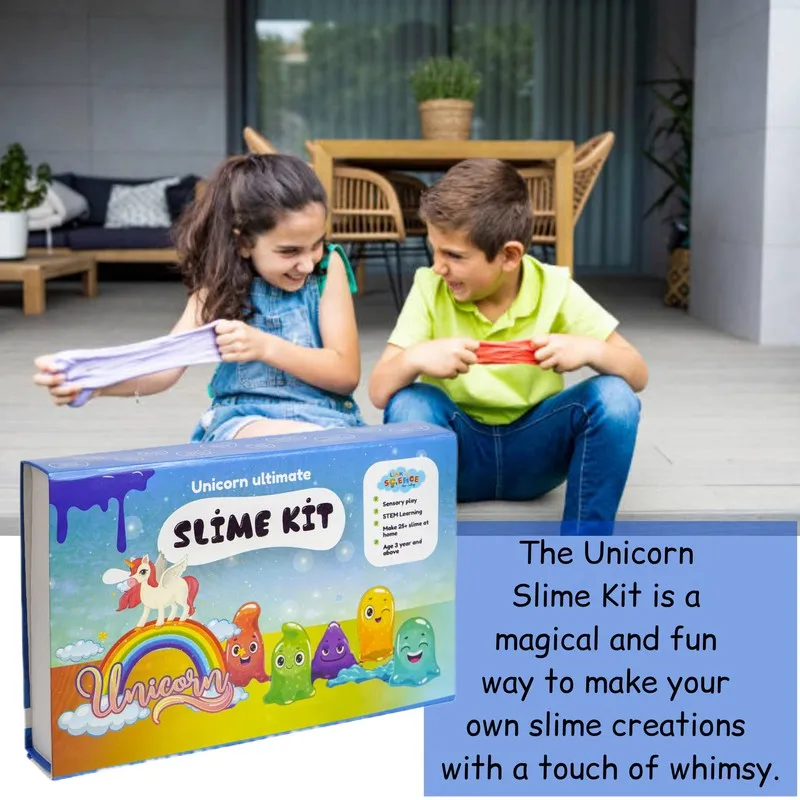 Ultimate DIY Slime Kit - Fluffy & Crunchy Unicorn Slime, Create 45  Slimes, 77-Piece Combo Pack