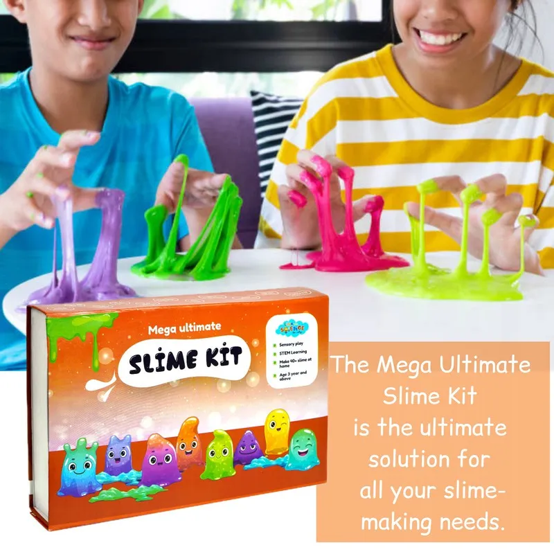 81 Pieces Ultimate Combo of Snow and Slime Kit (Mega Ultimate Slime Kit and Glow in Dark Magical Snow Kit) Combo Pack of 2