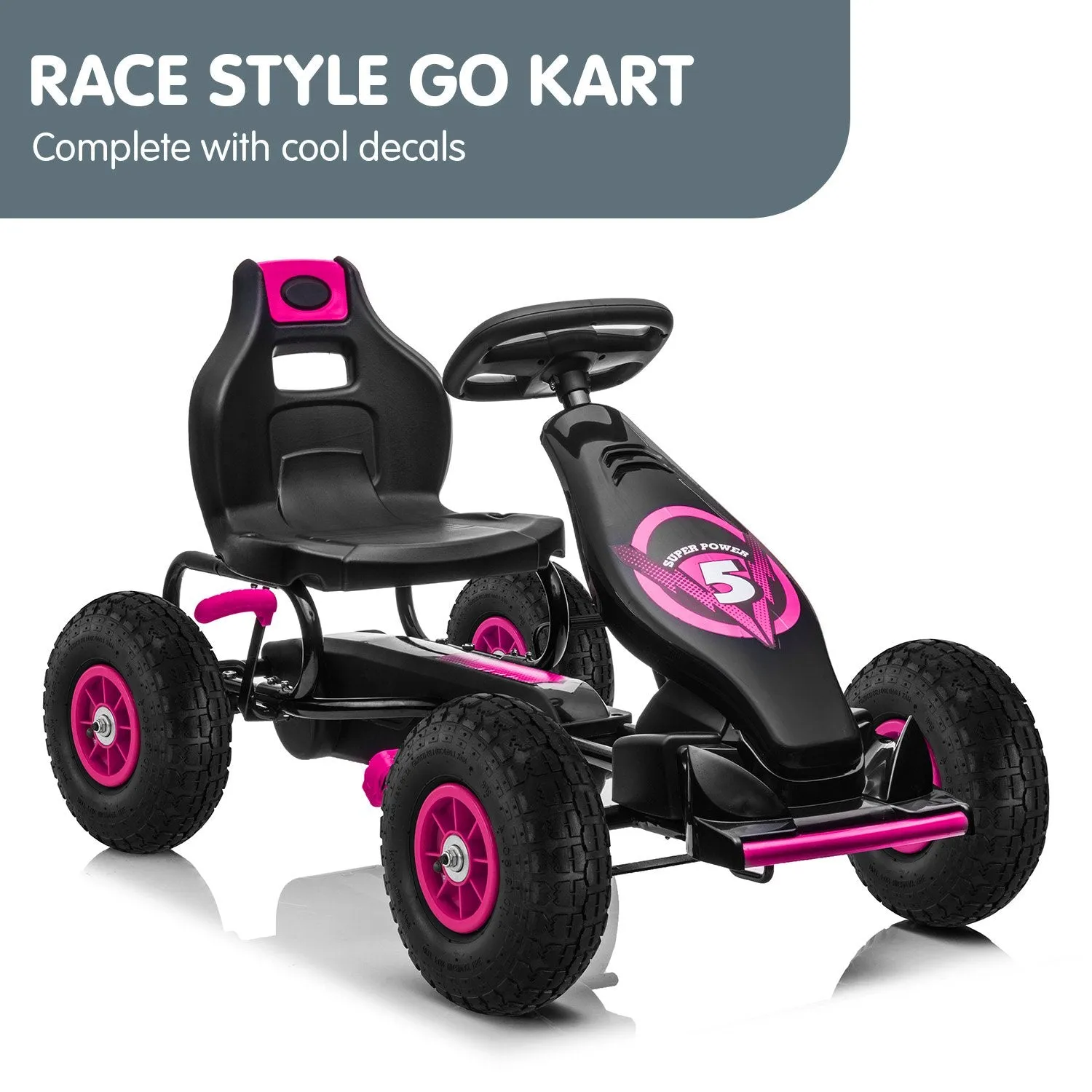 Adjustable Pedal Go Kart, Responsive Brakes - Kahuna G18