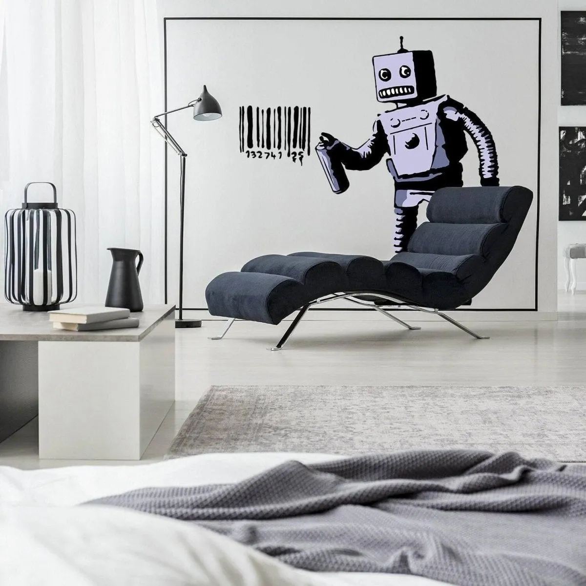 Barcode Robot Wall Vinyl Sticker - Urban Street Art Decal