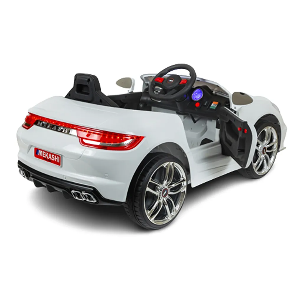 Battery Operated Ride-on Car with LED Headlights & Rear Lights | MKS_002 | White | COD not Available