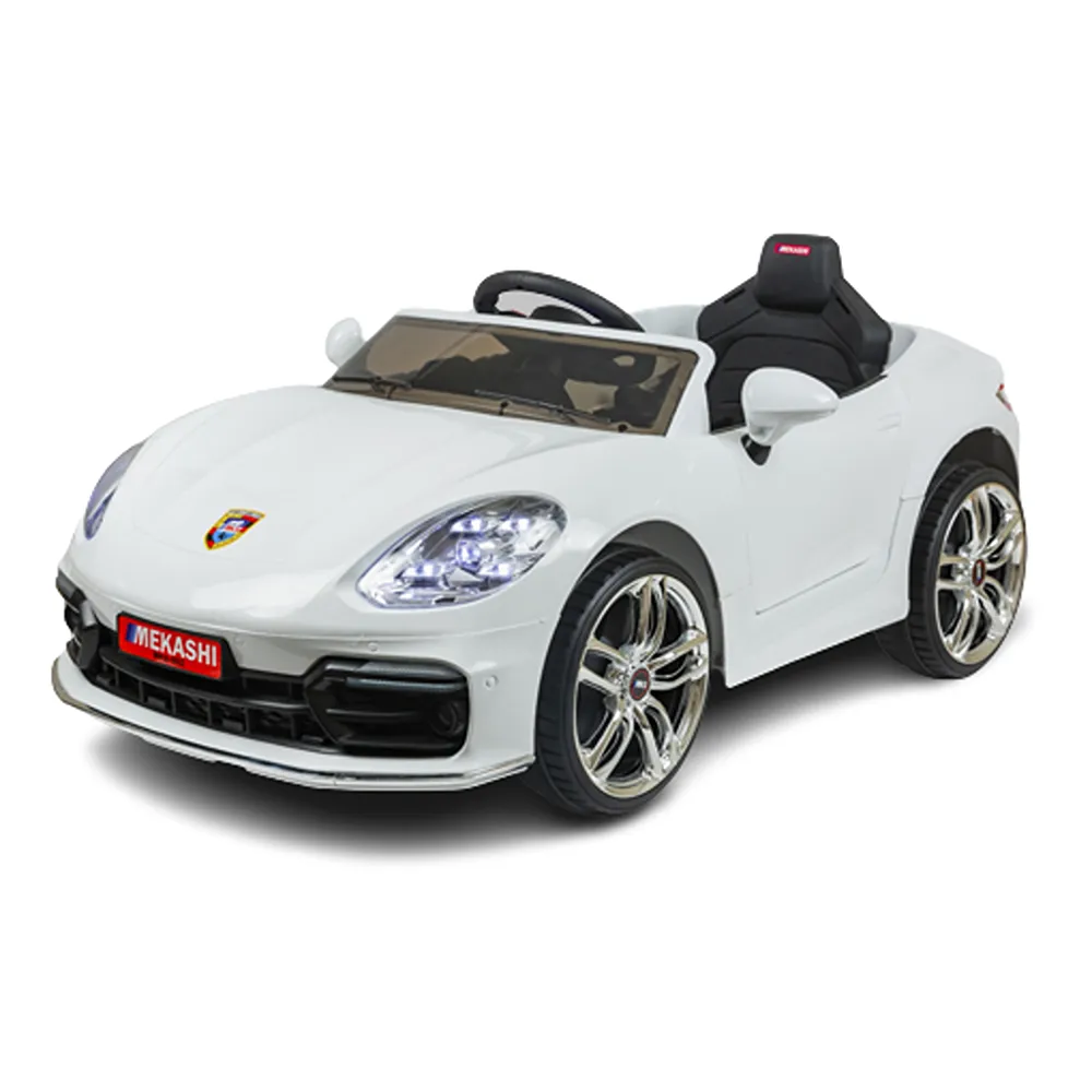 Battery Operated Ride-on Car with LED Headlights & Rear Lights | MKS_002 | White | COD not Available