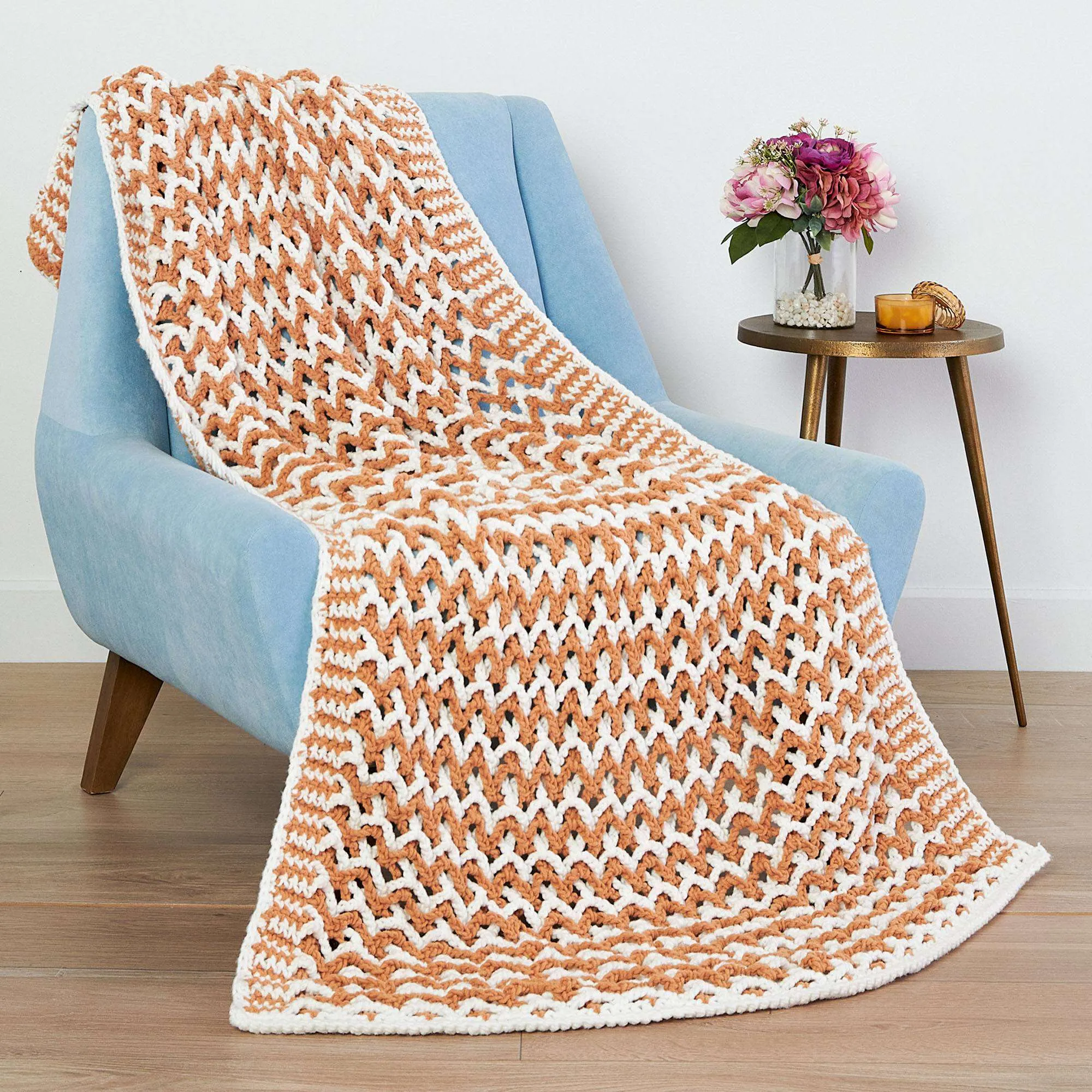 Bernat Lattice Crochet Blanket