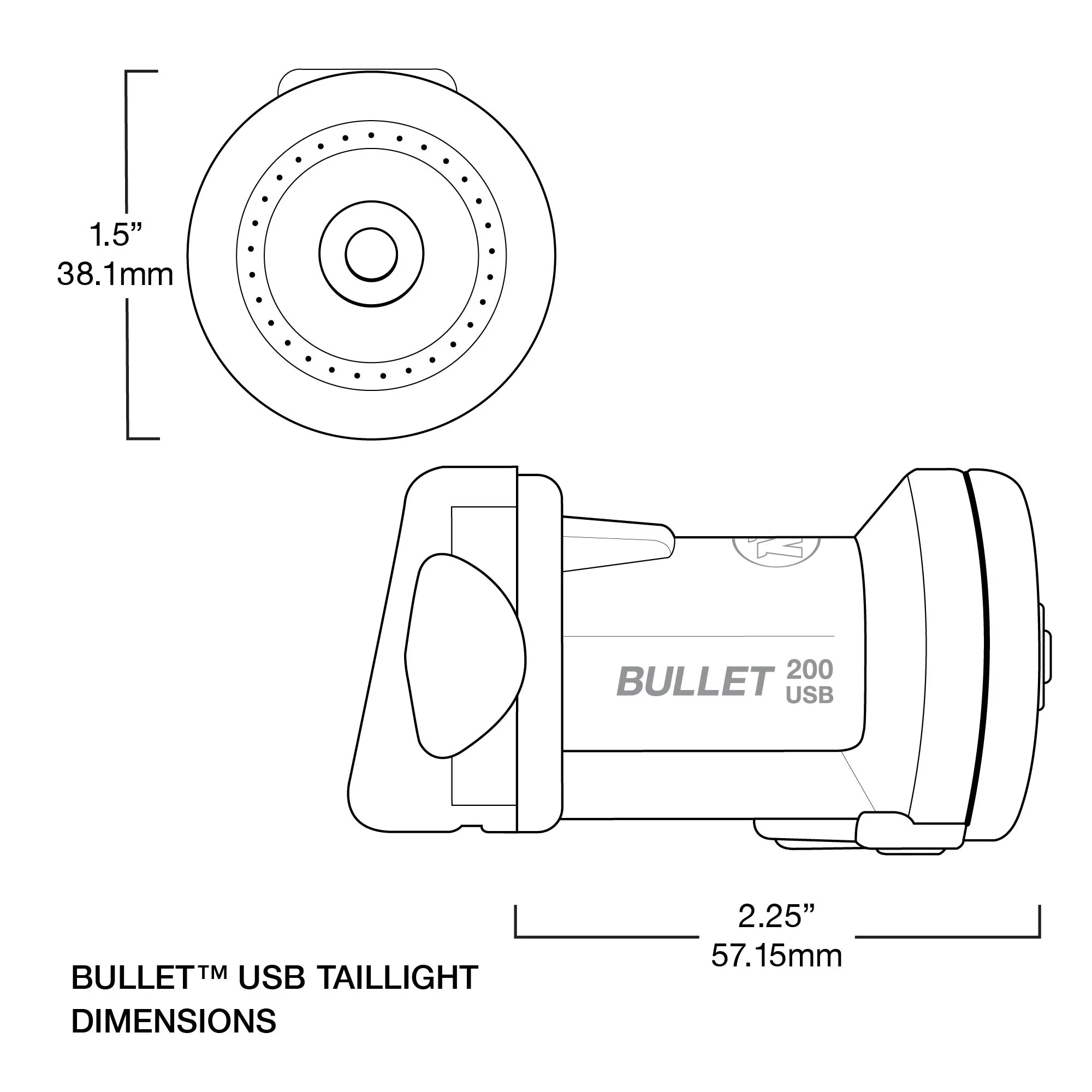 Bullet™ 200 Bike Taillight