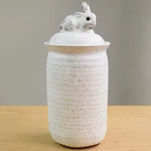 Bunny Cookie Jar Seafoam