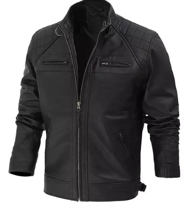 Cafe Racer Black Live to Ride Ride to Live Jacket