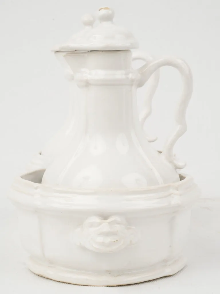 Early 20th-Century Émile Tessier Malicorne Oil & Vinegar Service, 8¼"