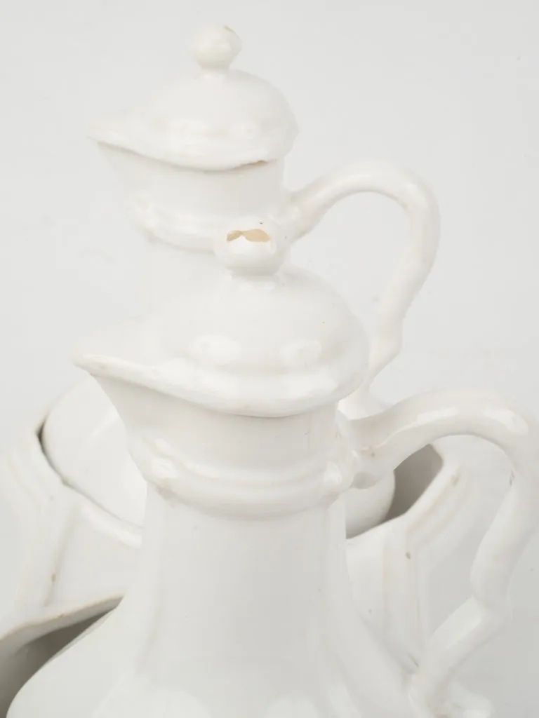 Early 20th-Century Émile Tessier Malicorne Oil & Vinegar Service, 8¼"