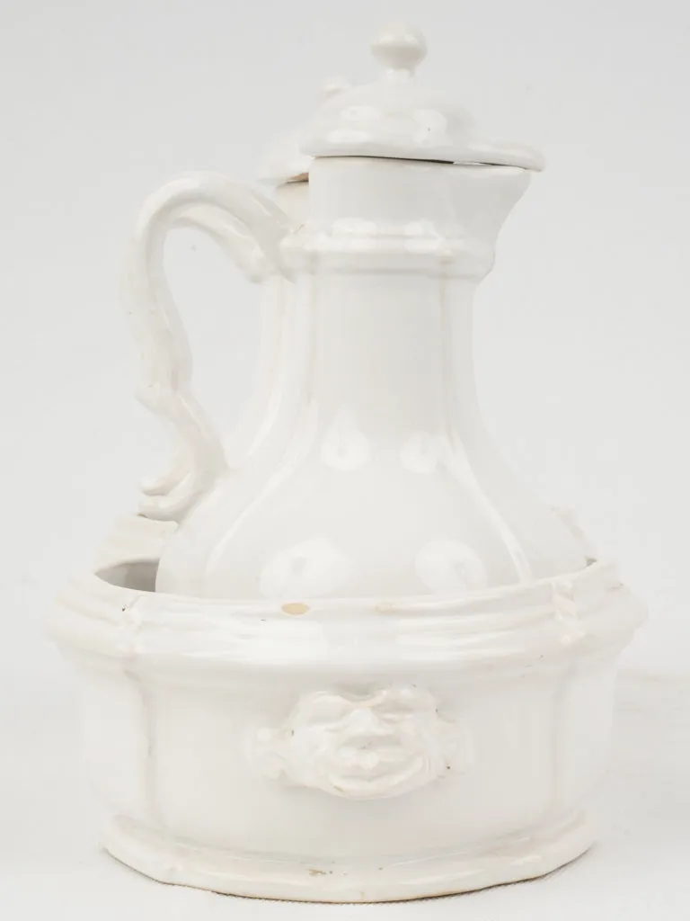 Early 20th-Century Émile Tessier Malicorne Oil & Vinegar Service, 8¼"