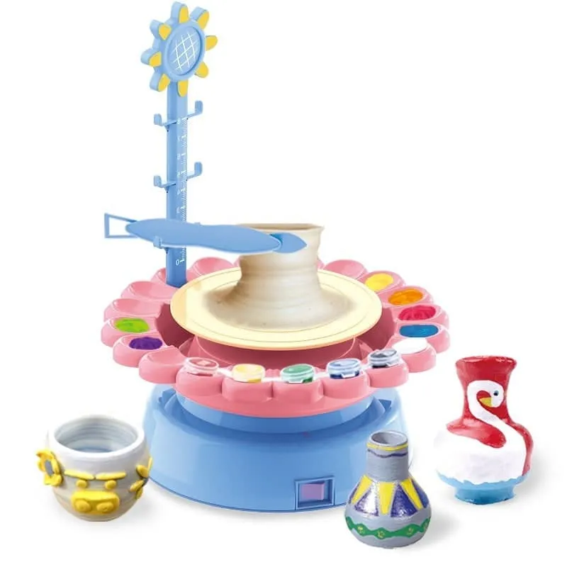 Electric Pottery Drawing Machine Clay Toy Diy Set