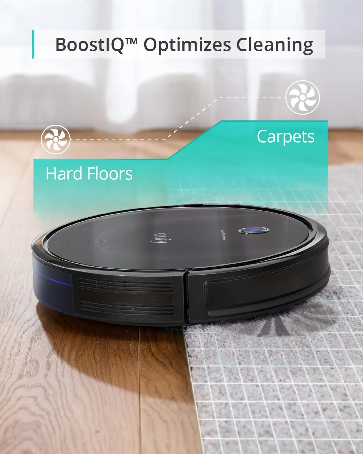 eufy BoostIQ RoboVac 11S MAX, Robot Vacuum Cleaner, Super Thin, Powerful Suction, Quiet, Self-Charging Robotic Vacuum Cleaner, Cleans Hard Floors to Medium-Pile Carpets, Black