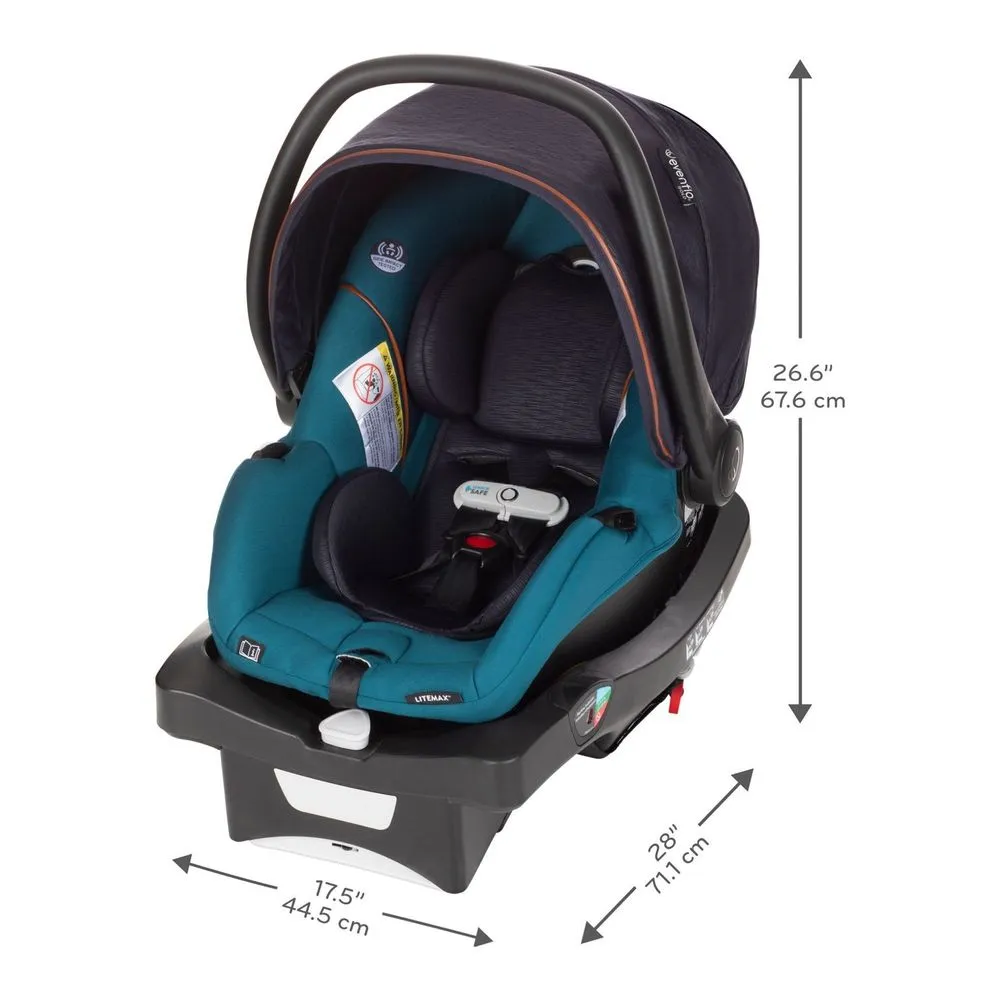 Evenflo Verge3 Smart Travel System with LiteMax SensorSafe Infant Car Seat - Sapphire Blue