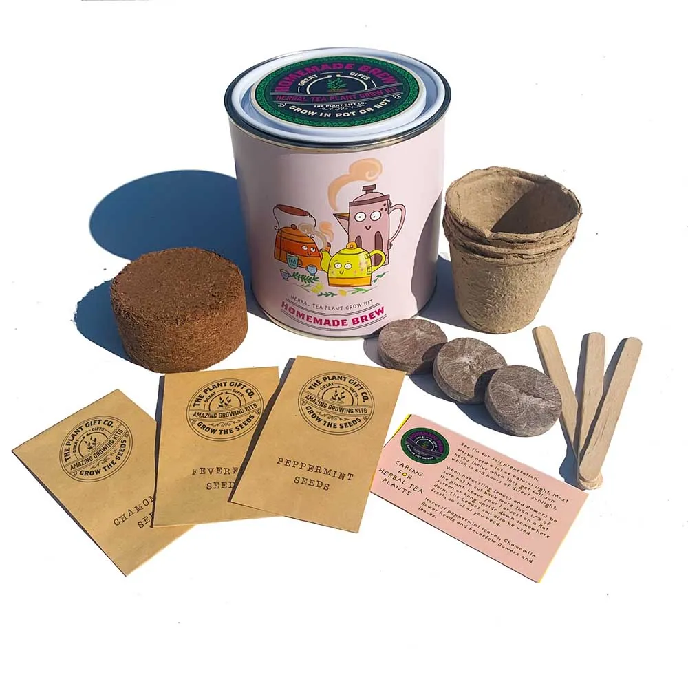 Homemade Brew Herbal Tea Plant Growing Kit by The Plant Gift Co.