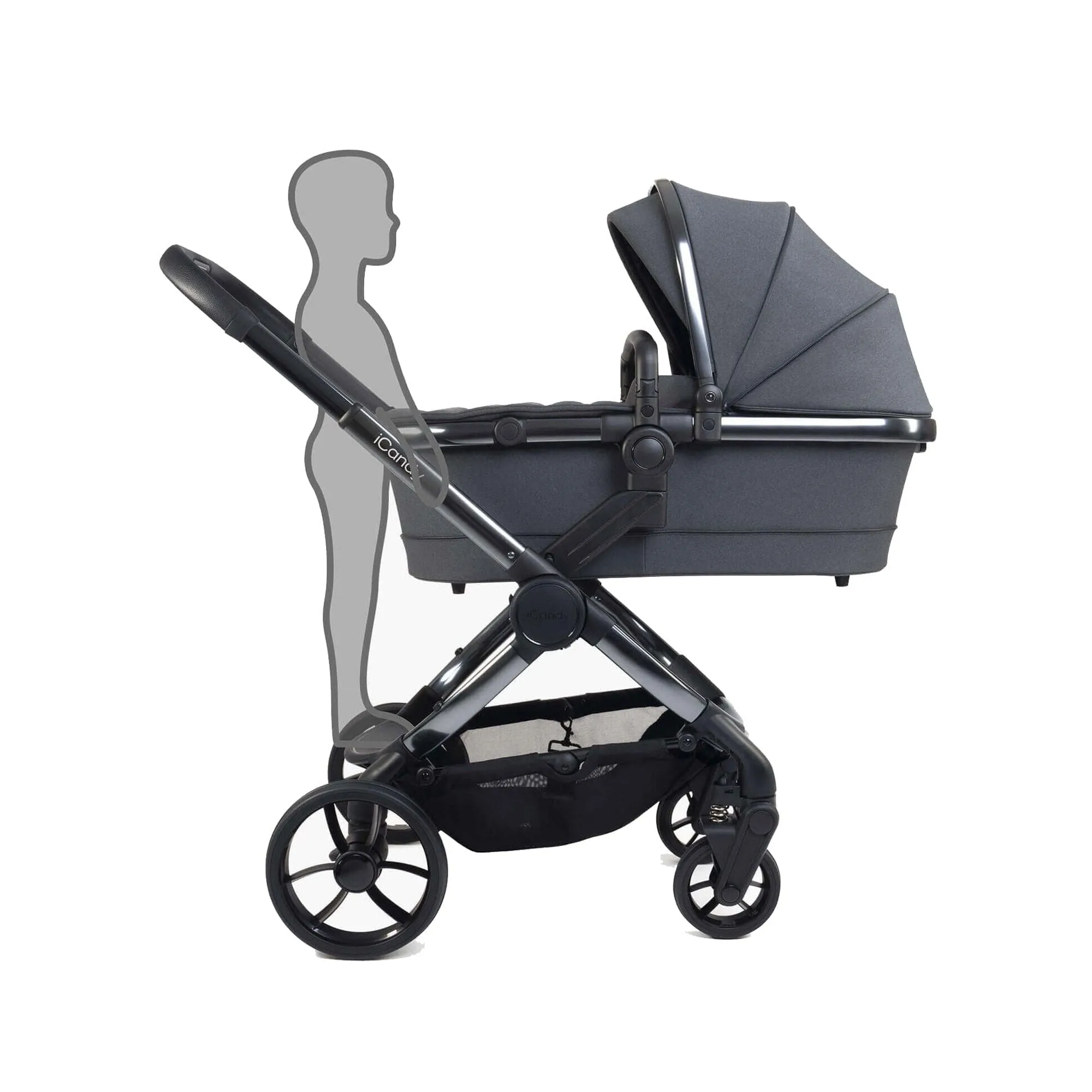 iCandy Peach 7 Complete Bundle with COCOON Car Seat in Dark Grey