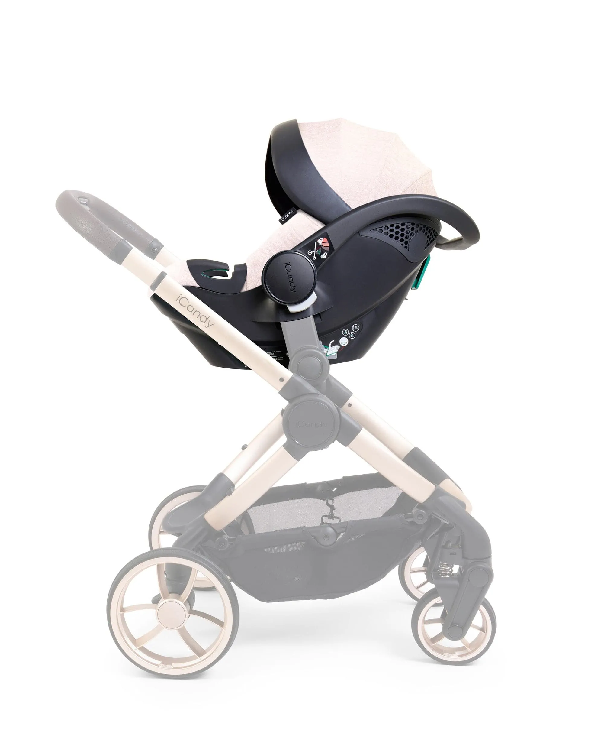 iCandy Peach 7 Complete Pushchair Bundle with Cocoon Car Seat - Biscotti/Latte