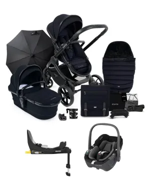 iCandy Peach 7 Complete Pushchair Bundle with Maxi-Cosi Pebble 360 & Base - Black