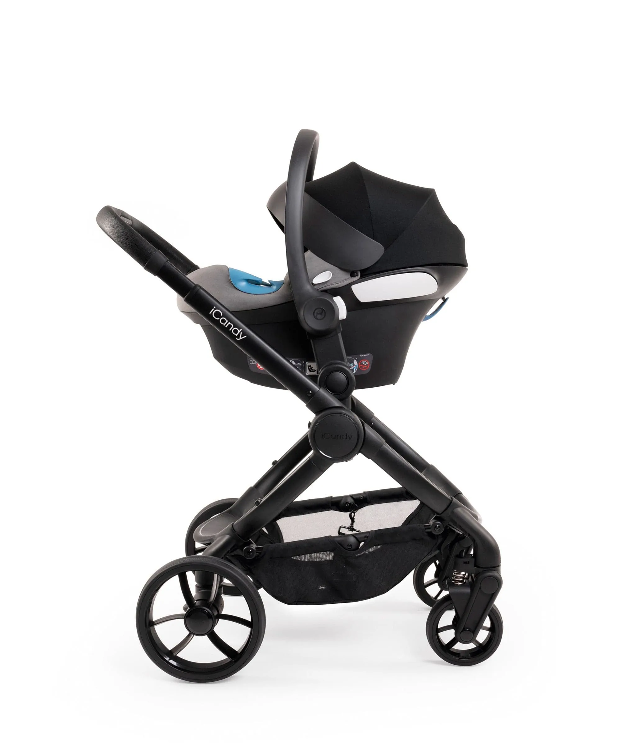 iCandy Peach 7 Complete Pushchair Bundle with Maxi-Cosi Pebble 360 & Base - Black