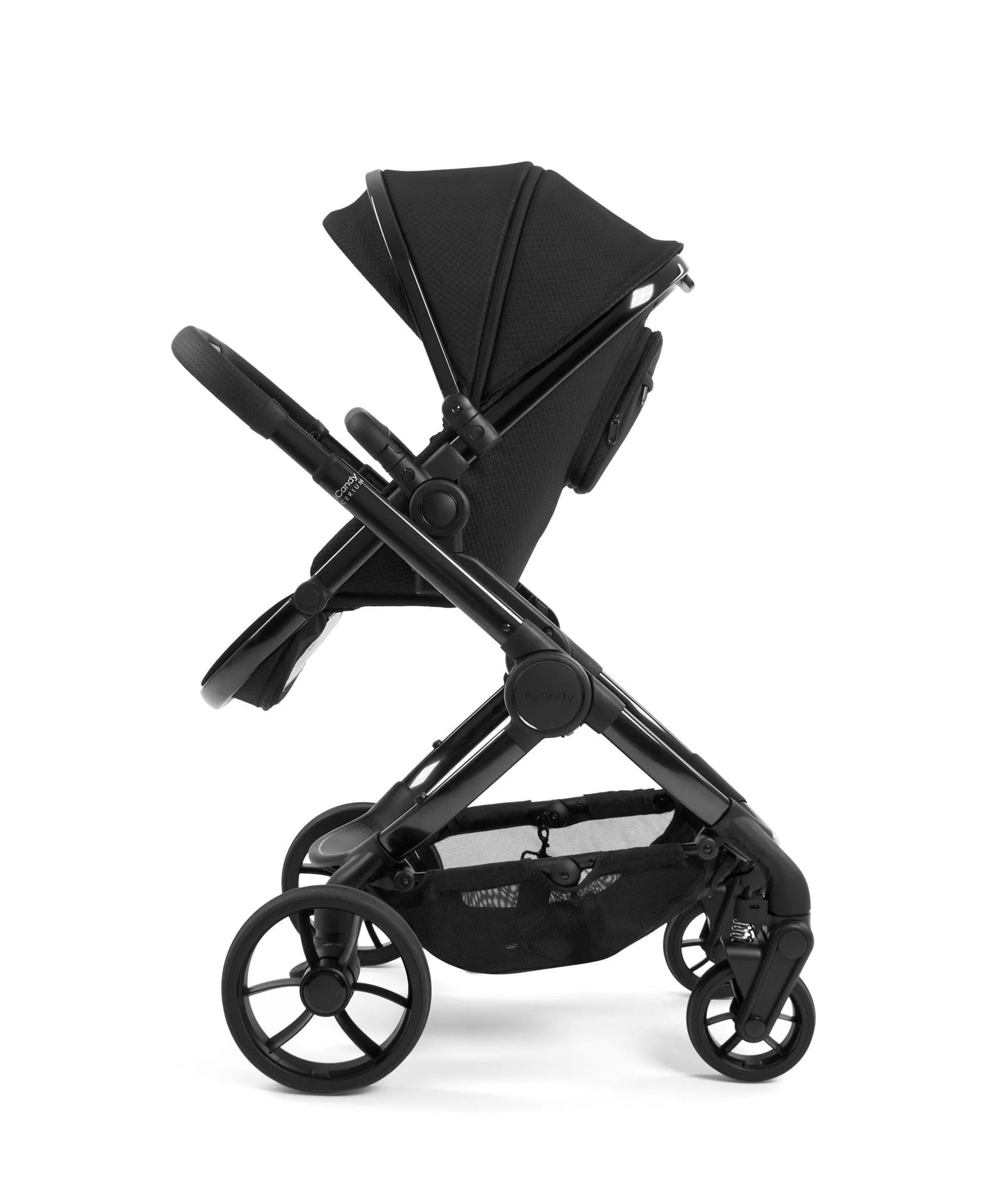 iCandy Peach 7 Designer Collection Cerium - Pushchair Bundle with Cloud T Car Seat & Base - Black