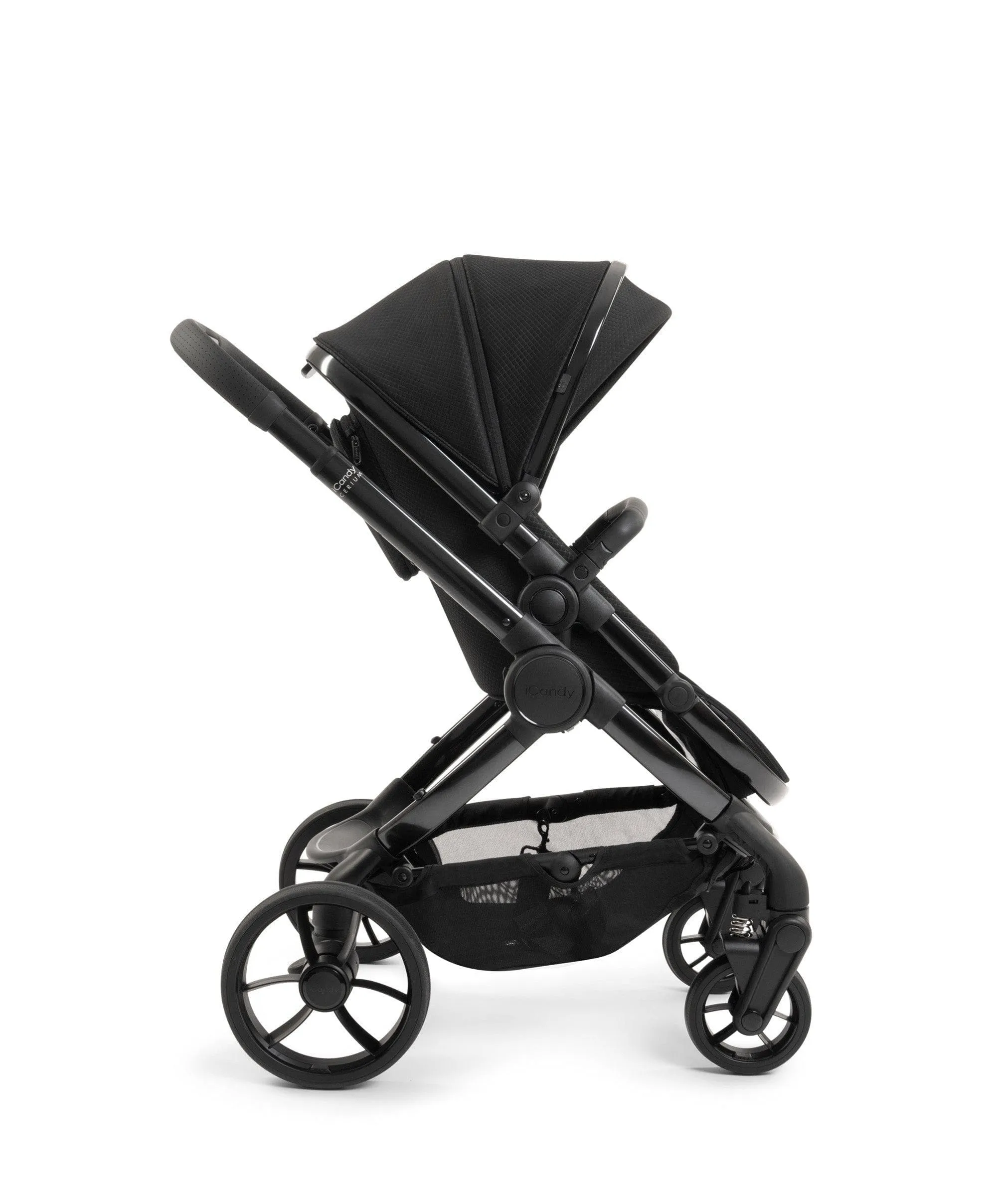 iCandy Peach 7 Designer Collection Cerium - Pushchair Bundle with Cloud T Car Seat & Base - Black