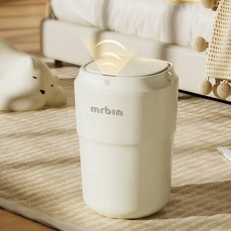 Innovative Coffee Cup-Inspired Motion Sensor Trash Can with Advanced Features