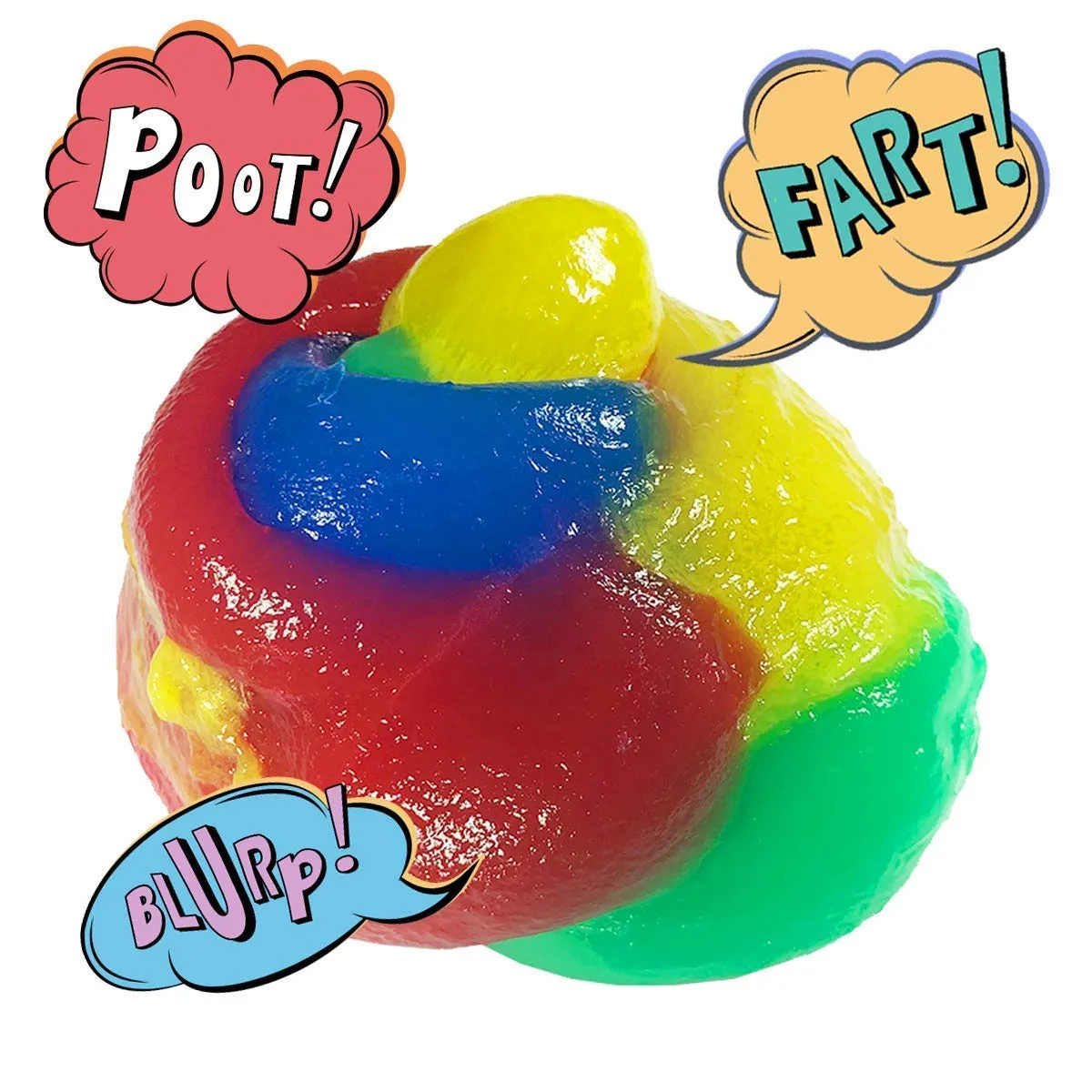 Kicko Multicolored Noise Putty - 12 Pack - Funny Stretchable Fart Putty - Party Supply