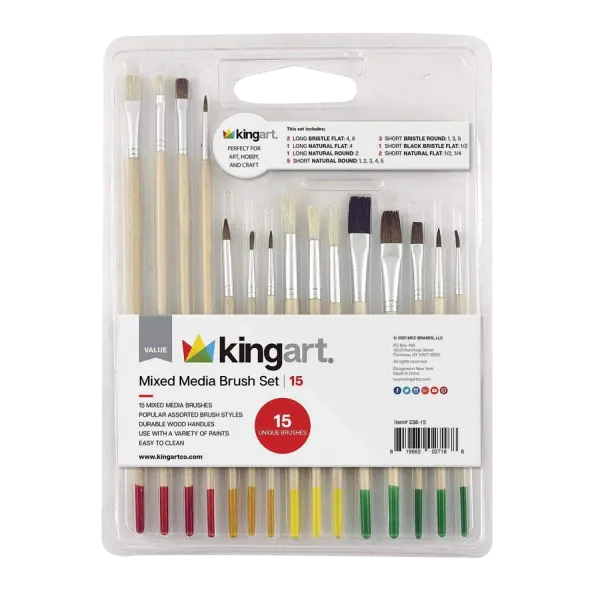 Kingart™ Mixed Media Brush Set