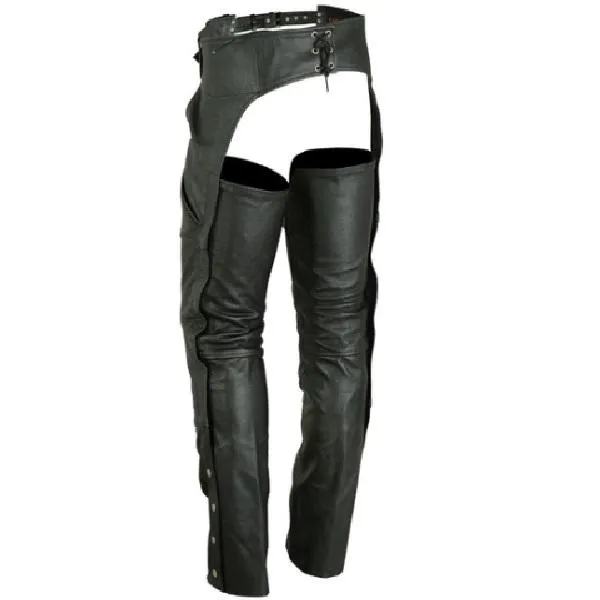 Modern Deep Pockets Leather Chaps