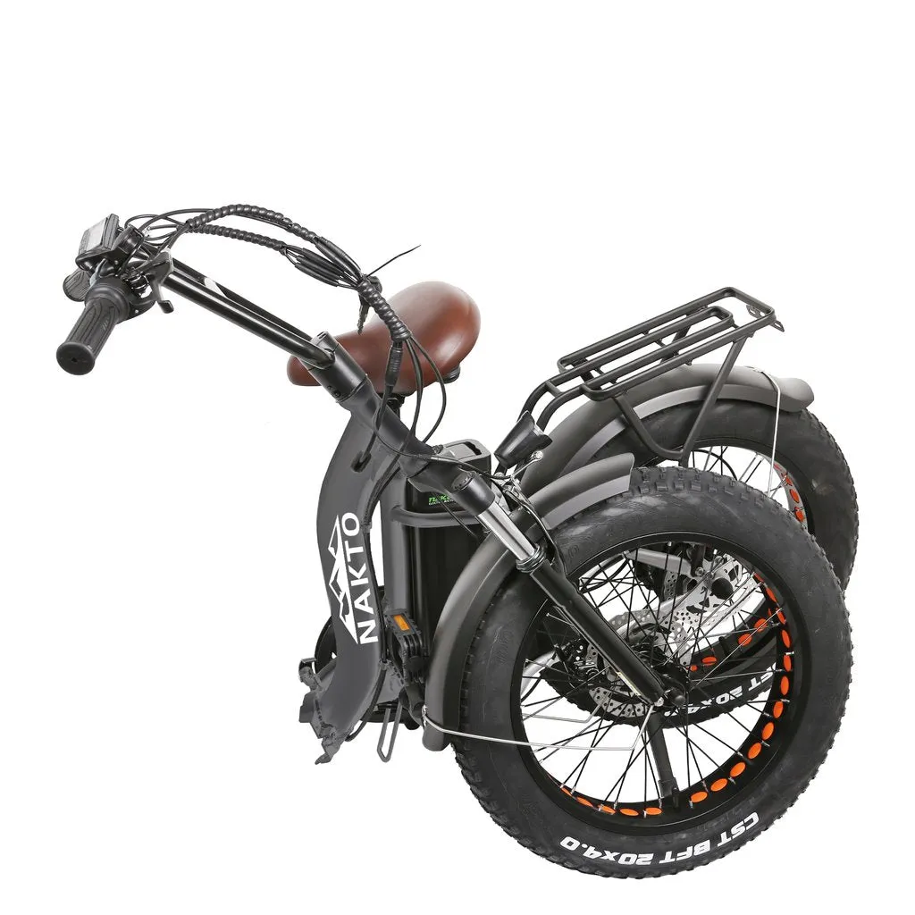 Nakto Folding Fat Tire Electric bike Folding OX 20"