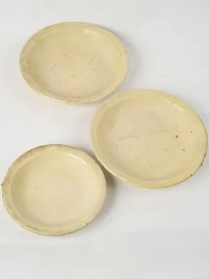 Set of 3 yellow-glazed serving bowls - 19th century 11"