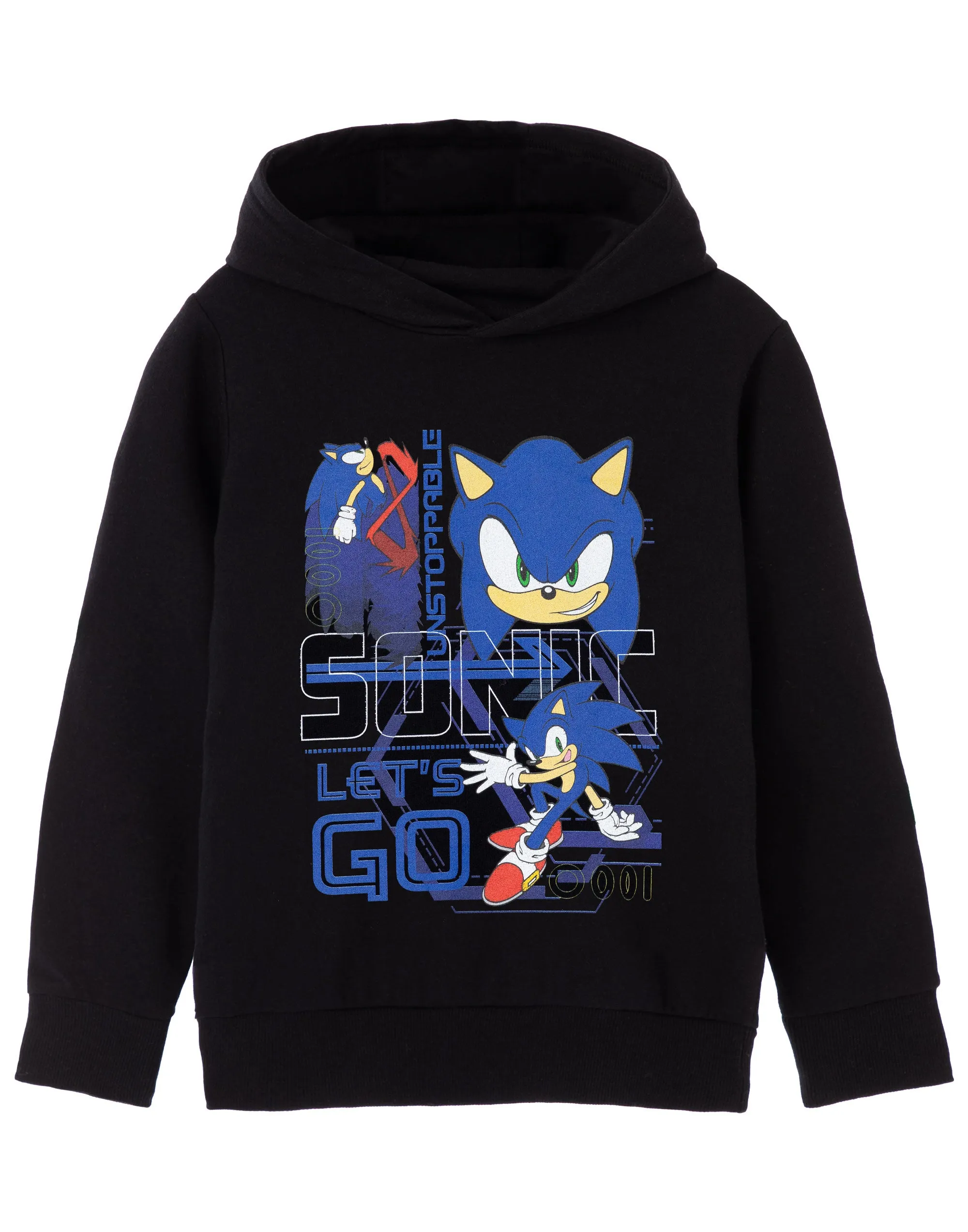 Sonic the Hedgehog Let's Go Boys Black Hoodie