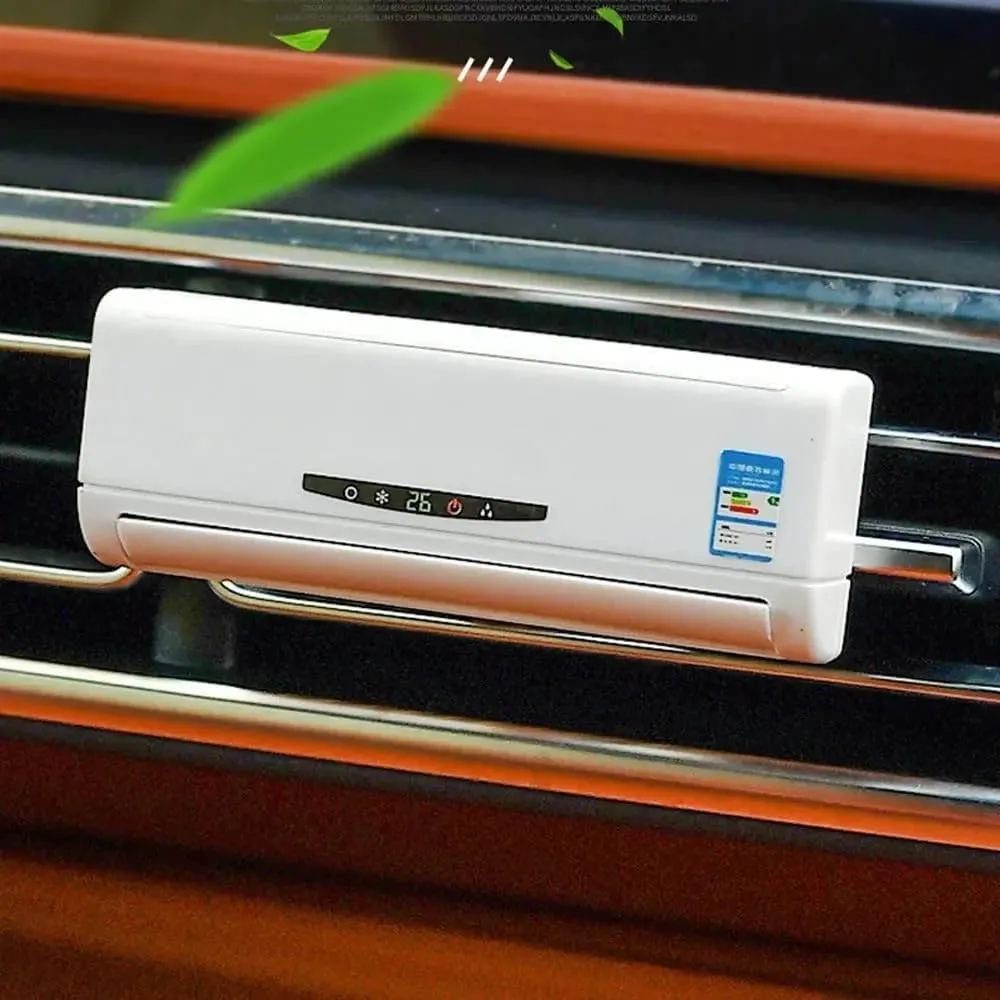 Split AC Design Solar-Powered Built-in Perfume Diffuser for Dashboard and AC Vent Car Air Freshener