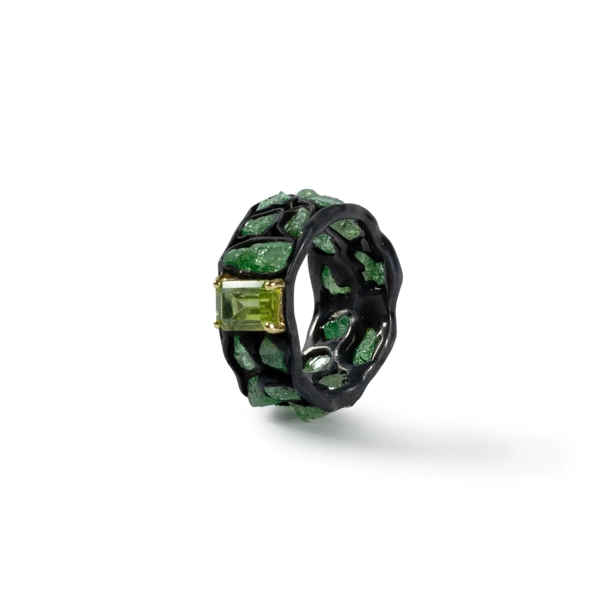 Tabiat Tsavorite and Peridot Ring