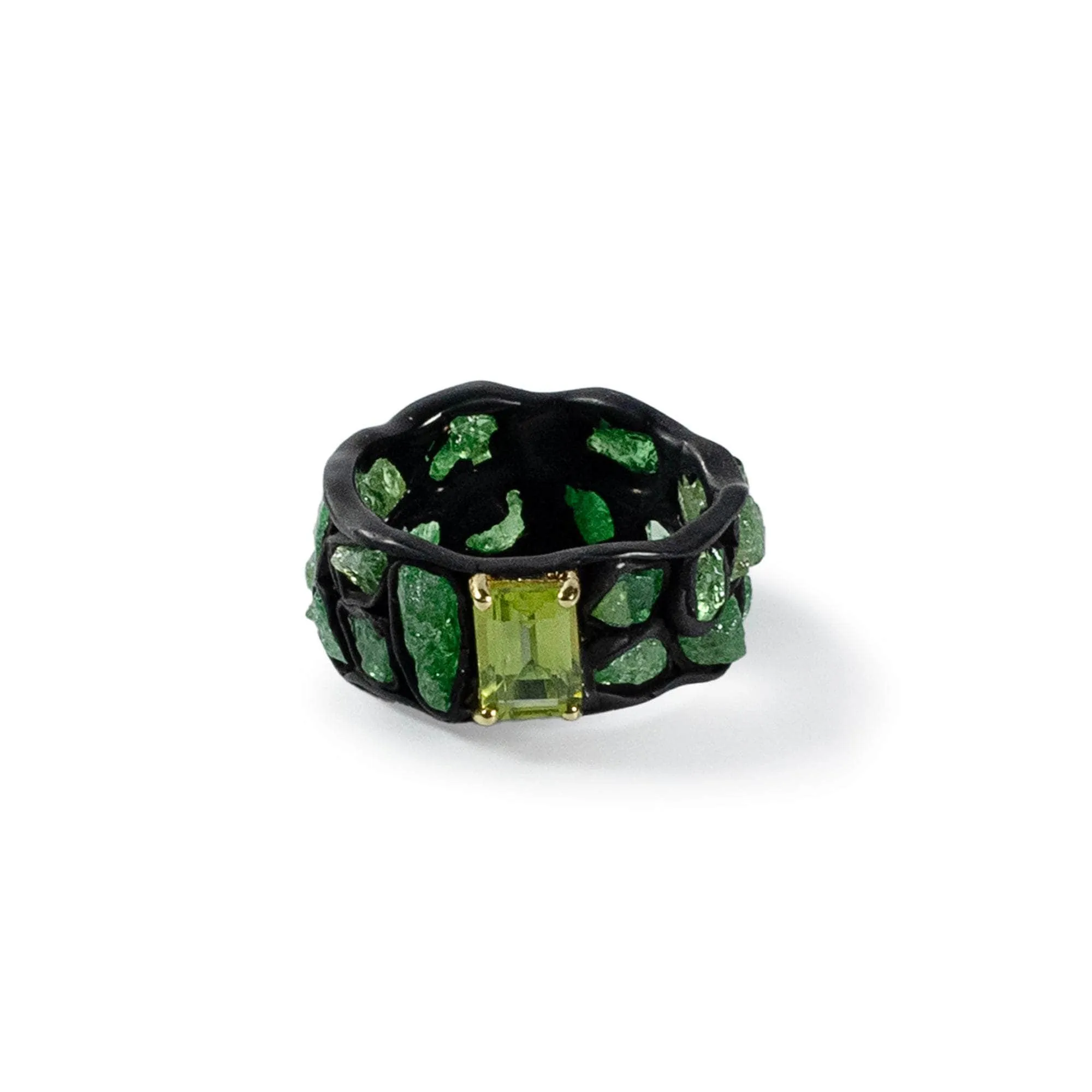 Tabiat Tsavorite and Peridot Ring