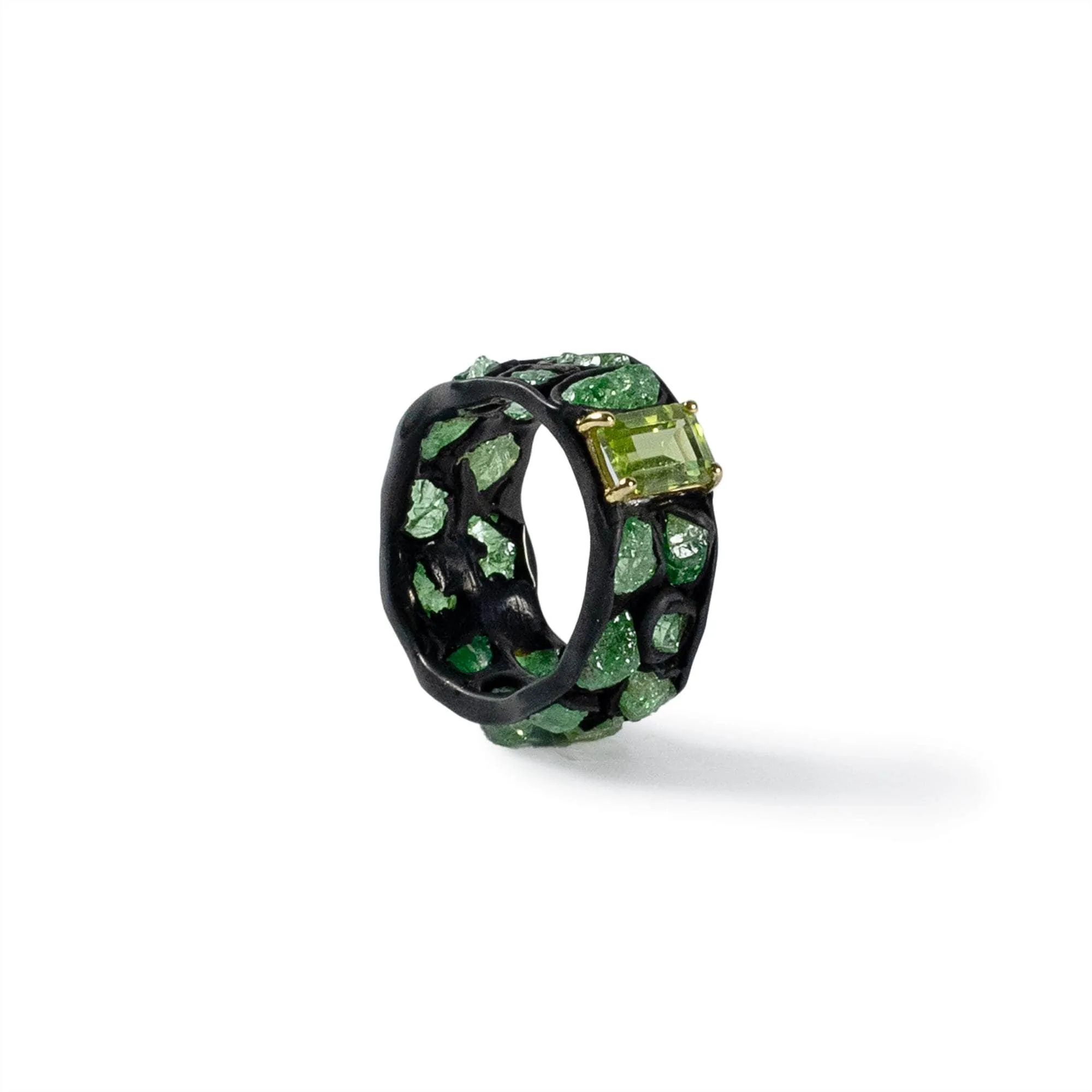 Tabiat Tsavorite and Peridot Ring